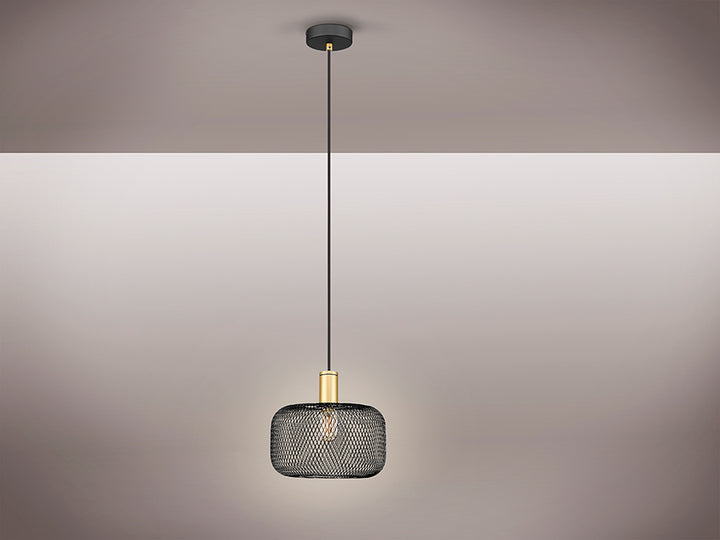 Lustra Schuller Osiris plasă metalică negru-auriu