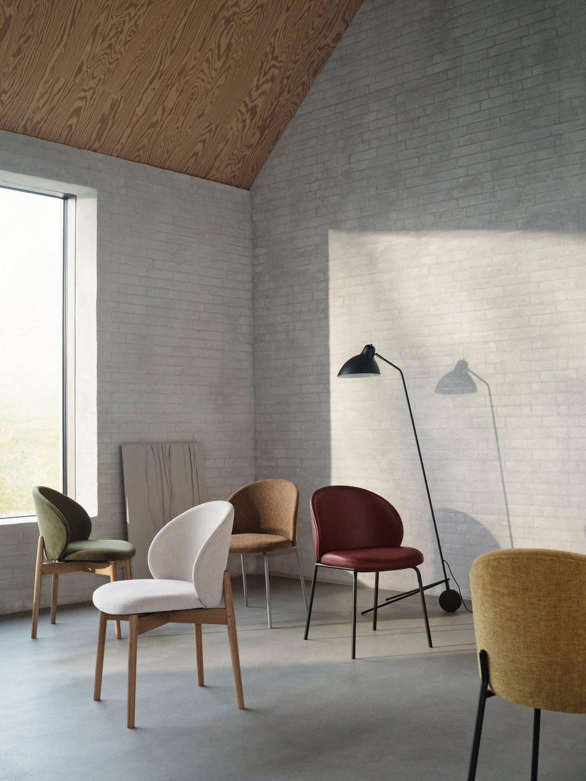 Scaun dining BoConcept Princeton, mustar, stejar natural — detaliu