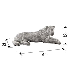 Sculptura decorativa Schuller Leona leoaica argint