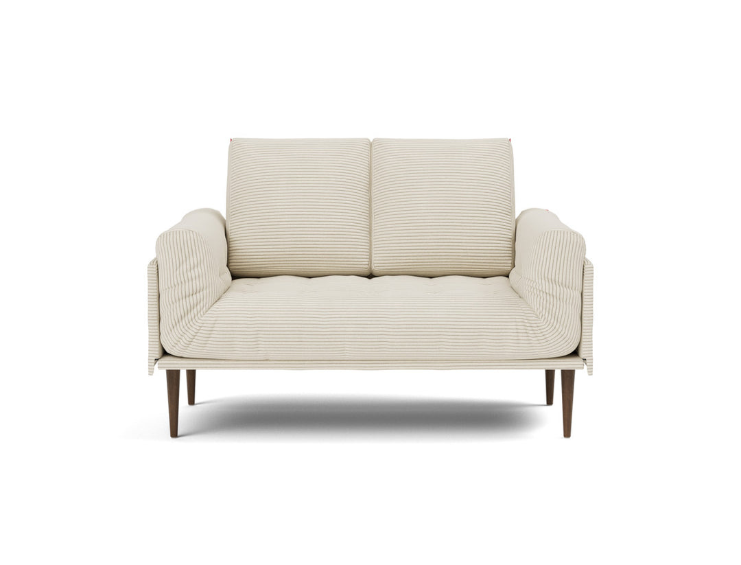 Canapea pat Rollo Styletto, saltea cu arcuri impachetate, tesatura la alegere #material_594-corduroy-ivory