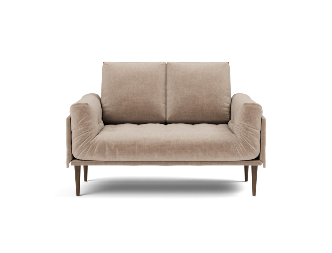 Canapea pat Rollo Styletto, saltea cu arcuri impachetate, tesatura la alegere #material_417-esina-mocha