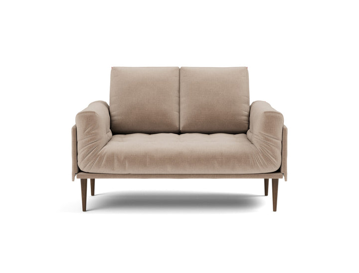 Canapea pat Rollo Styletto, saltea cu arcuri impachetate, tesatura la alegere #material_417-esina-mocha