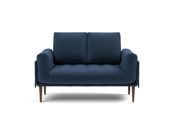 Canapea pat Rollo Styletto, saltea cu arcuri impachetate, tesatura la alegere #material_414-esina-indigo-blue
