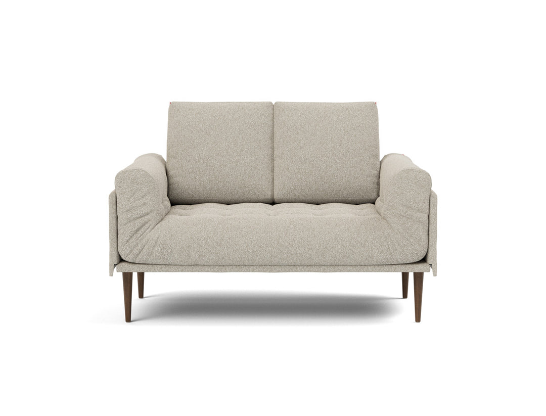 Canapea pat Rollo Styletto, saltea cu arcuri impachetate, tesatura la alegere #material_539-boucl-beige