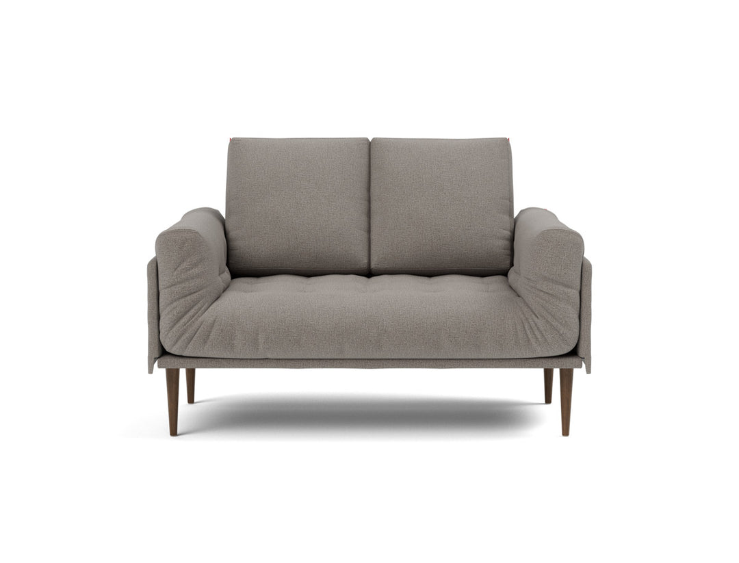 Canapea pat Rollo Styletto, saltea cu arcuri impachetate, tesatura la alegere #material_521-mixed-dance-grey