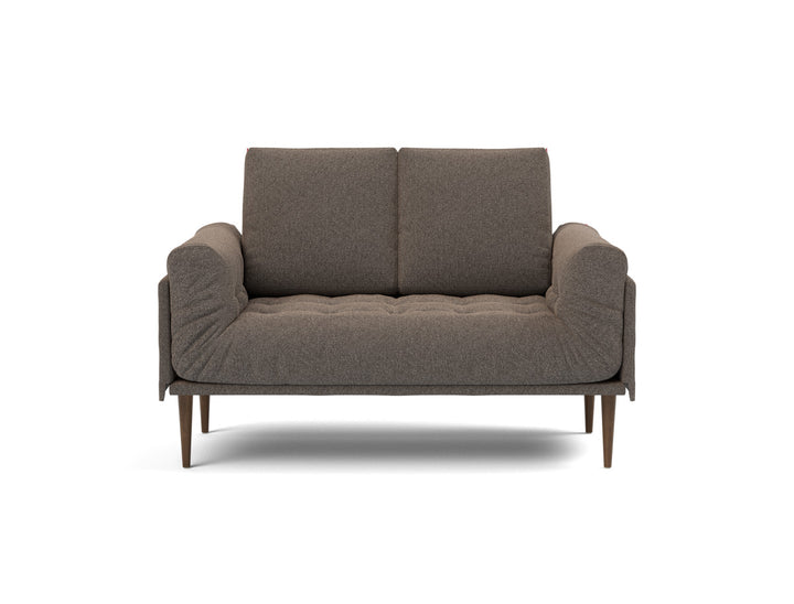 Canapea pat Rollo Styletto, saltea cu arcuri impachetate, tesatura la alegere #material_530-boucl-taupe
