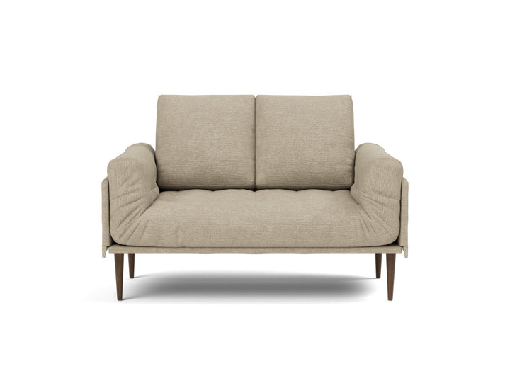Canapea pat Rollo Styletto, saltea cu arcuri impachetate, tesatura la alegere #material_356-taura-sand