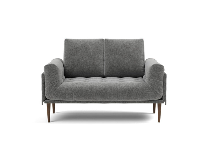 Canapea pat Rollo Styletto, saltea cu arcuri impachetate, tesatura la alegere #material_563-twist-charcoal