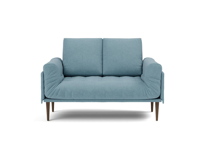 Canapea pat Rollo Styletto, saltea cu arcuri impachetate, tesatura la alegere #material_525-mixed-dance-light-blue