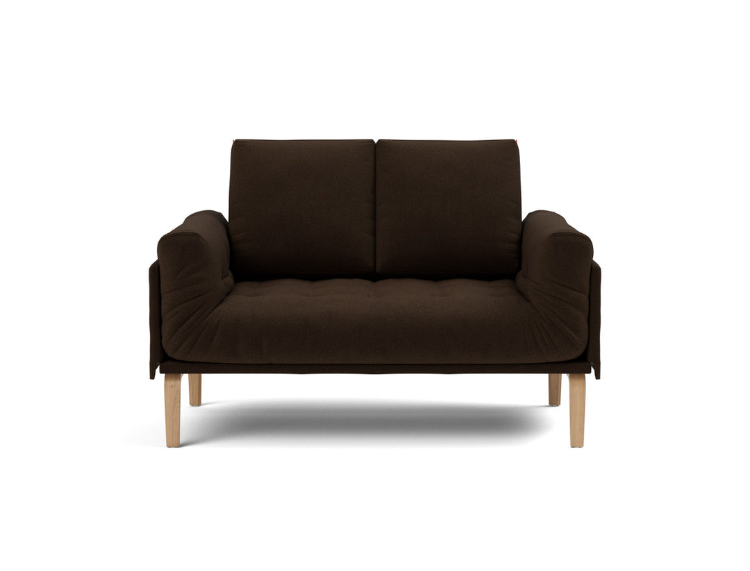 Canapea pat Rollo Bow, saltea cu arcuri impachetate 80x200 cm, tesatura la alegere #material_358-taura-chocco