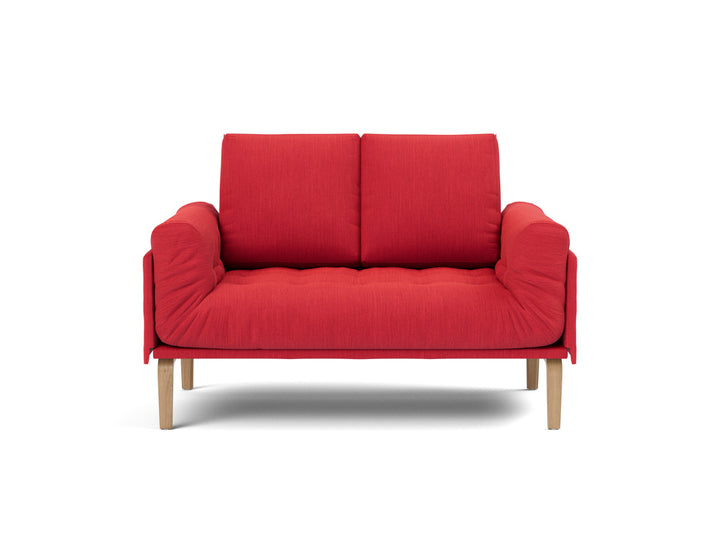 Canapea pat Rollo Bow, saltea cu arcuri impachetate 80x200 cm, tesatura la alegere #material_511-elegance-red