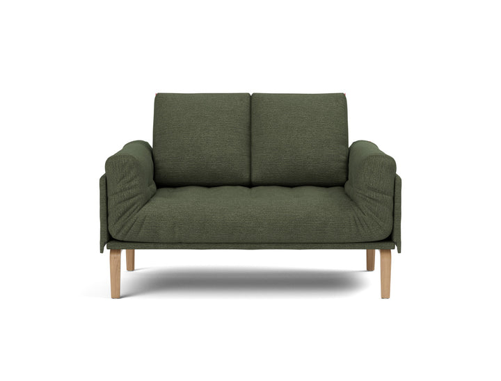 Canapea pat Rollo Bow, saltea cu arcuri impachetate 80x200 cm, tesatura la alegere #material_353-taura-forest