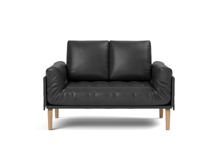 Canapea pat Rollo Bow, saltea cu arcuri impachetate 80x200 cm, tesatura la alegere #material_550-faunal-black