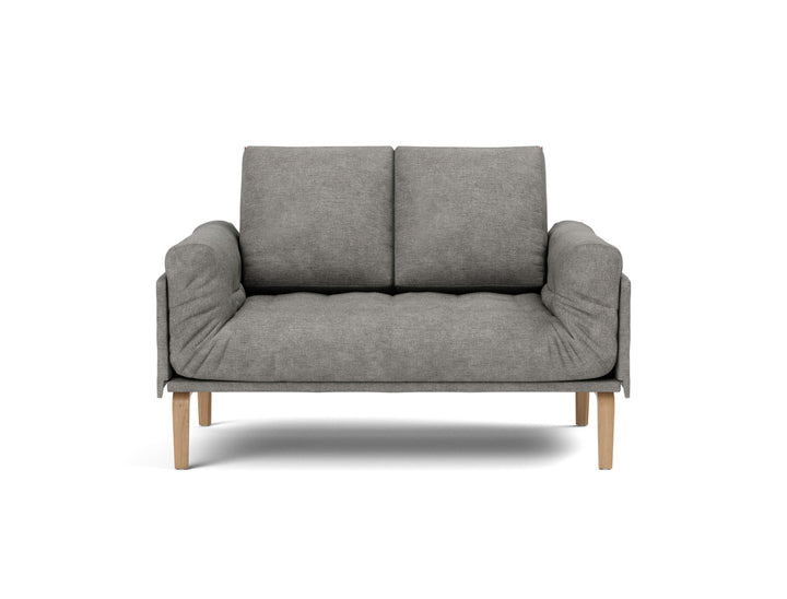 Canapea pat Rollo Bow, saltea cu arcuri impachetate 80x200 cm, tesatura la alegere #material_282-avella-warm-grey