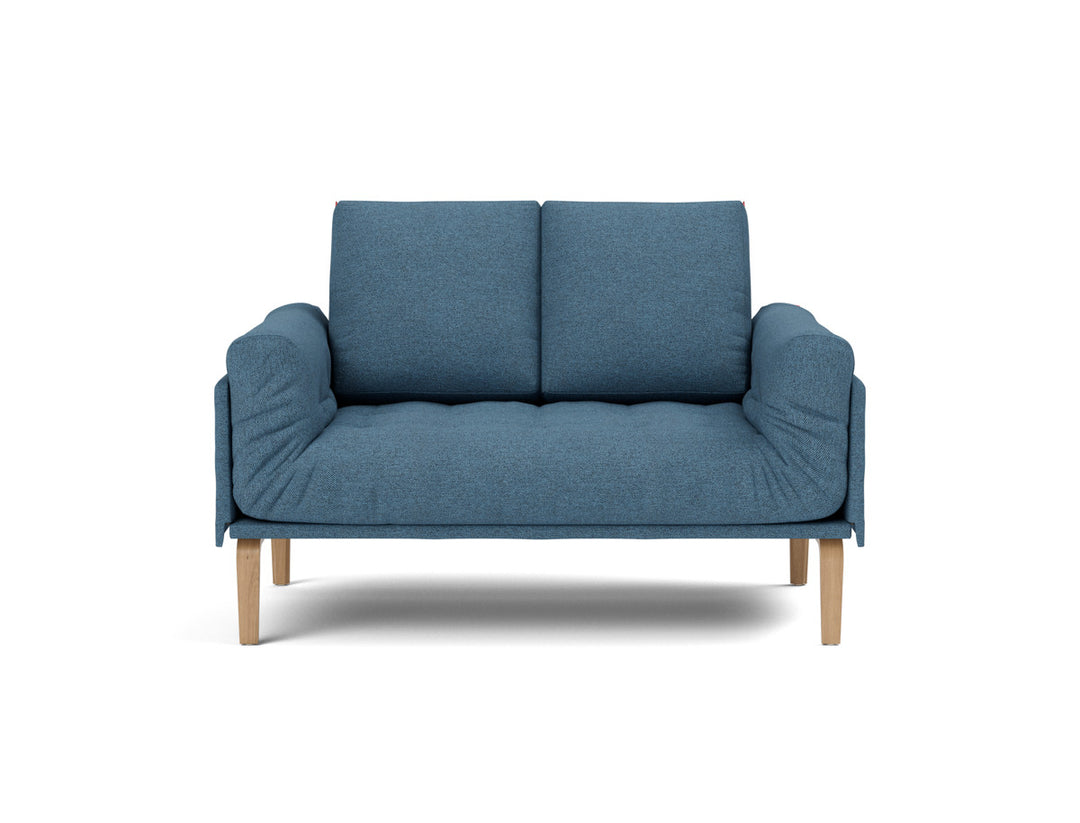 Canapea pat Rollo Bow, saltea cu arcuri impachetate 80x200 cm, tesatura la alegere #material_302-weda-blue