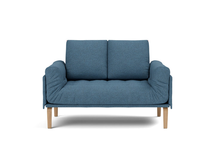 Canapea pat Rollo Bow, saltea cu arcuri impachetate 80x200 cm, tesatura la alegere #material_302-weda-blue