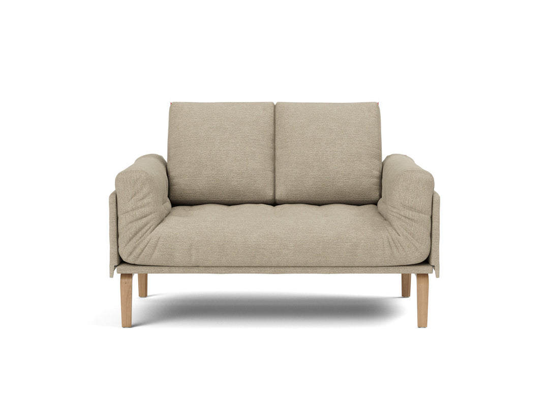 Canapea pat Rollo Bow, saltea cu arcuri impachetate 80x200 cm, tesatura la alegere #material_356-taura-sand