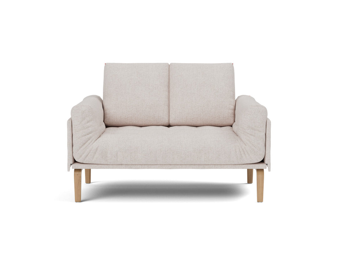 Canapea pat Rollo Bow, saltea cu arcuri impachetate 80x200 cm, tesatura la alegere #material_300-weda-sand