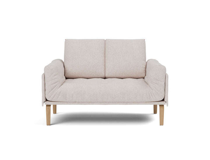Canapea pat Rollo Bow, saltea cu arcuri impachetate 80x200 cm, tesatura la alegere #material_300-weda-sand