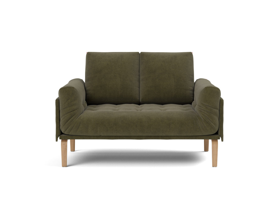 Canapea pat Rollo Bow, saltea cu arcuri impachetate 80x200 cm, tesatura la alegere #material_316-cordufine-pine-green