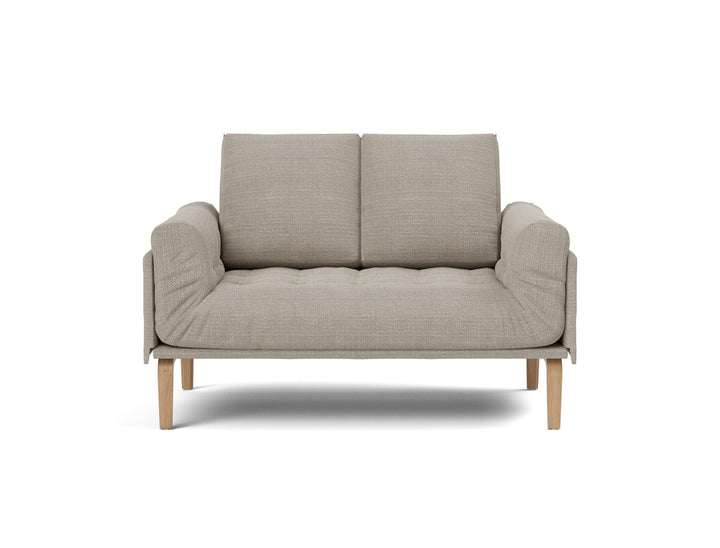 Canapea pat Rollo Bow, saltea cu arcuri impachetate 80x200 cm, tesatura la alegere #material_579-kenya-gravel