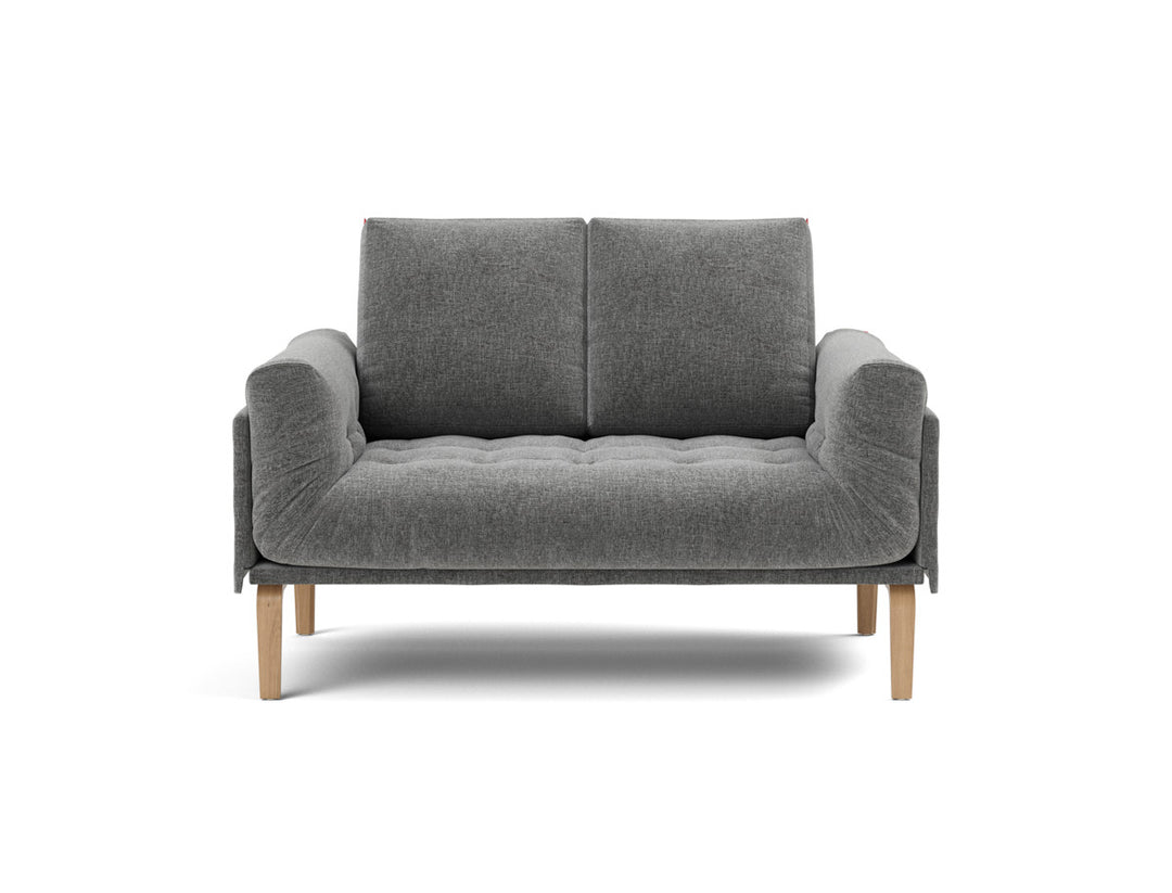 Canapea pat Rollo Bow, saltea cu arcuri impachetate 80x200 cm, tesatura la alegere #material_563-twist-charcoal