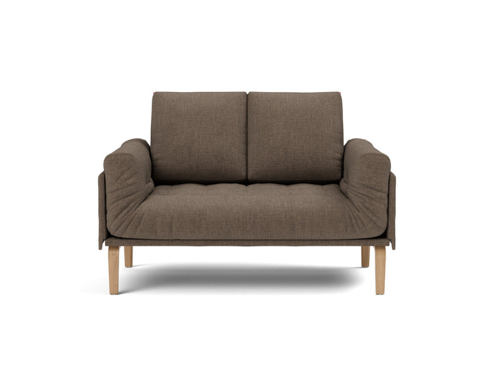 Canapea pat Rollo Bow, saltea cu arcuri impachetate 80x200 cm, tesatura la alegere #material_411-esina-cedar-brown