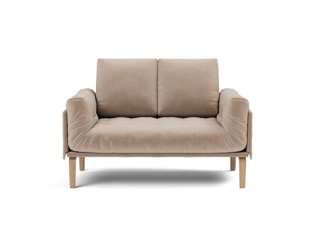 Canapea pat Rollo Bow, saltea cu arcuri impachetate 80x200 cm, tesatura la alegere #material_417-esina-mocha
