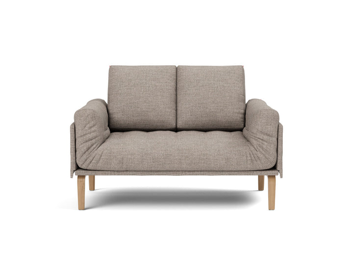 Canapea pat Rollo Bow, saltea cu arcuri impachetate 80x200 cm, tesatura la alegere #material_472-yuveno-warm-grey
