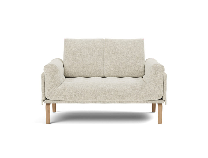 Canapea pat Rollo Bow, saltea cu arcuri impachetate 80x200 cm, tesatura la alegere #material_357-taura-off-white