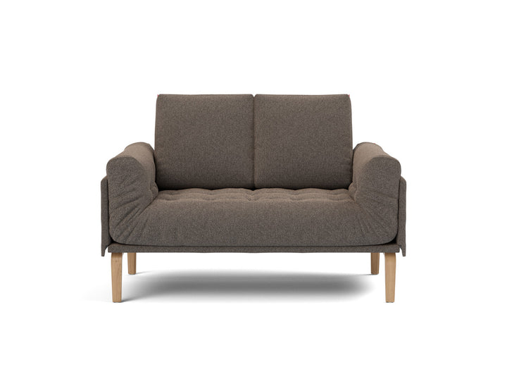 Canapea pat Rollo Bow, saltea cu arcuri impachetate 80x200 cm, tesatura la alegere #material_530-boucl-taupe