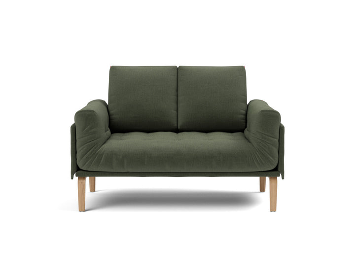 Canapea pat Rollo Bow, saltea cu arcuri impachetate 80x200 cm, tesatura la alegere #material_413-esina-olive-green