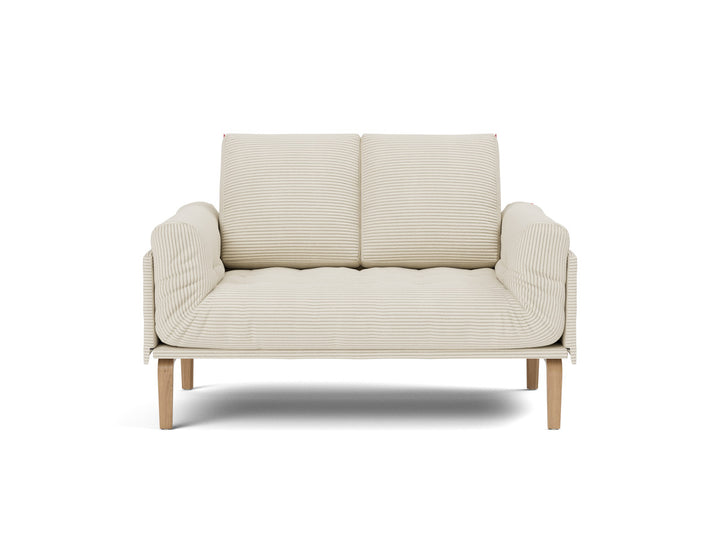 Canapea pat Rollo Bow, saltea cu arcuri impachetate 80x200 cm, tesatura la alegere #material_594-corduroy-ivory