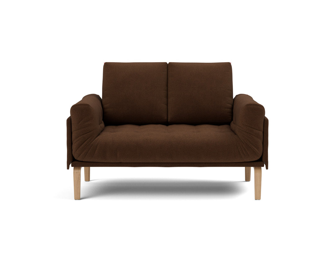 Canapea pat Rollo Bow, saltea cu arcuri impachetate 80x200 cm, tesatura la alegere #material_359-taura-cappuccino