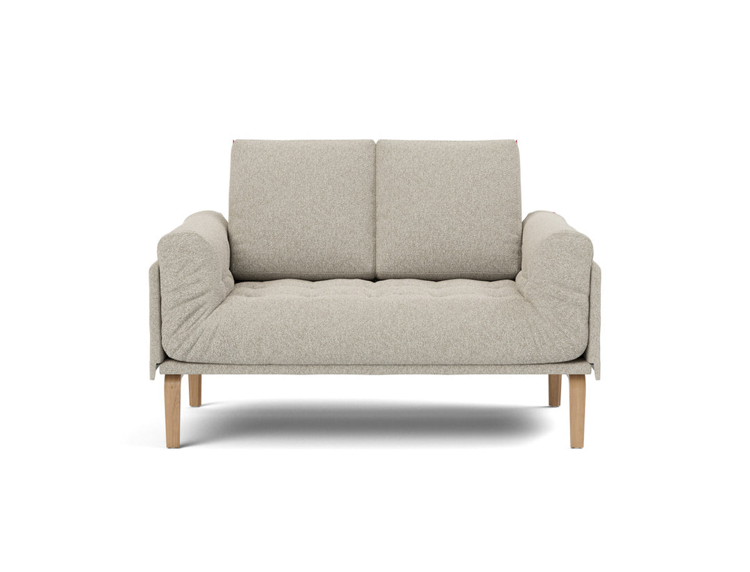 Canapea pat Rollo Bow, saltea cu arcuri impachetate 80x200 cm, tesatura la alegere #material_539-boucl-beige