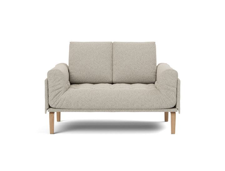 Canapea pat Rollo Bow, saltea cu arcuri impachetate 80x200 cm, tesatura la alegere #material_539-boucl-beige