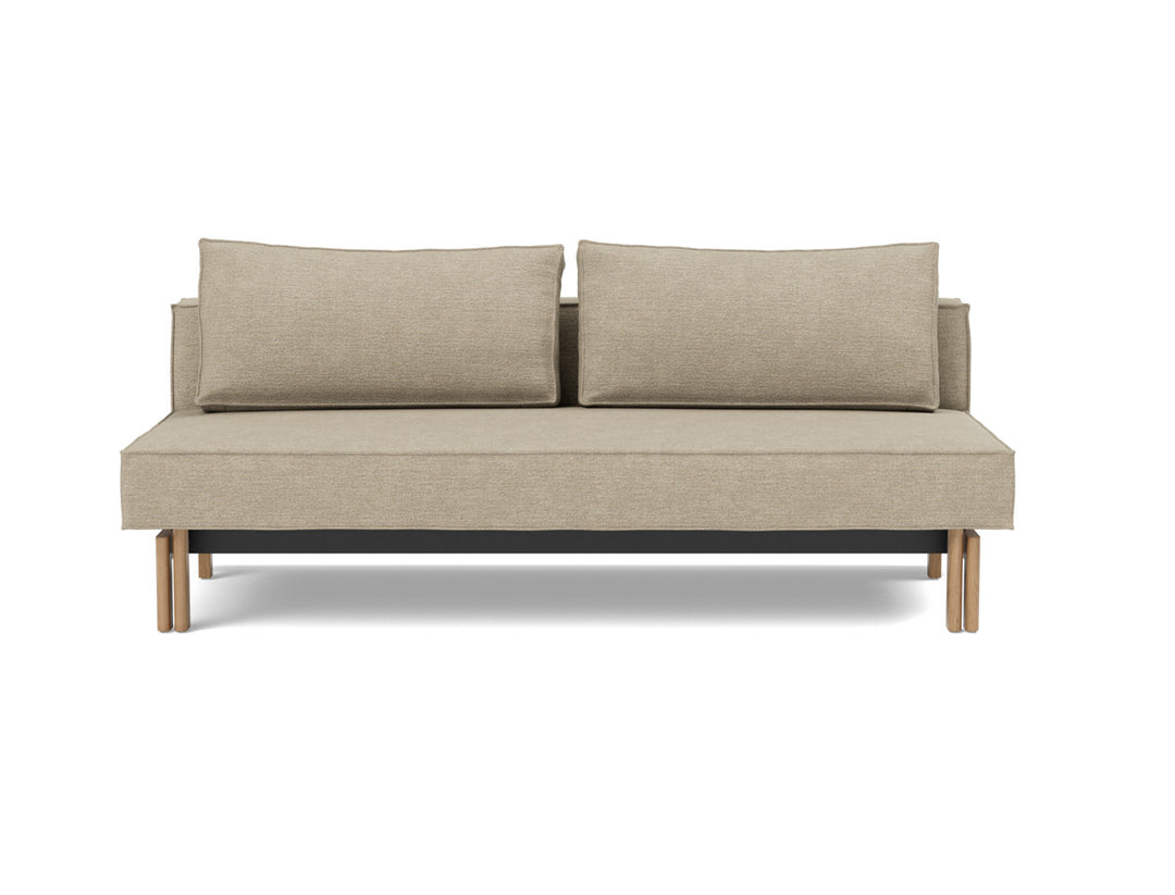 Canapea extensibila Sly Wood 140x200 cm, tesatura la alegere #material_356-taura-sand