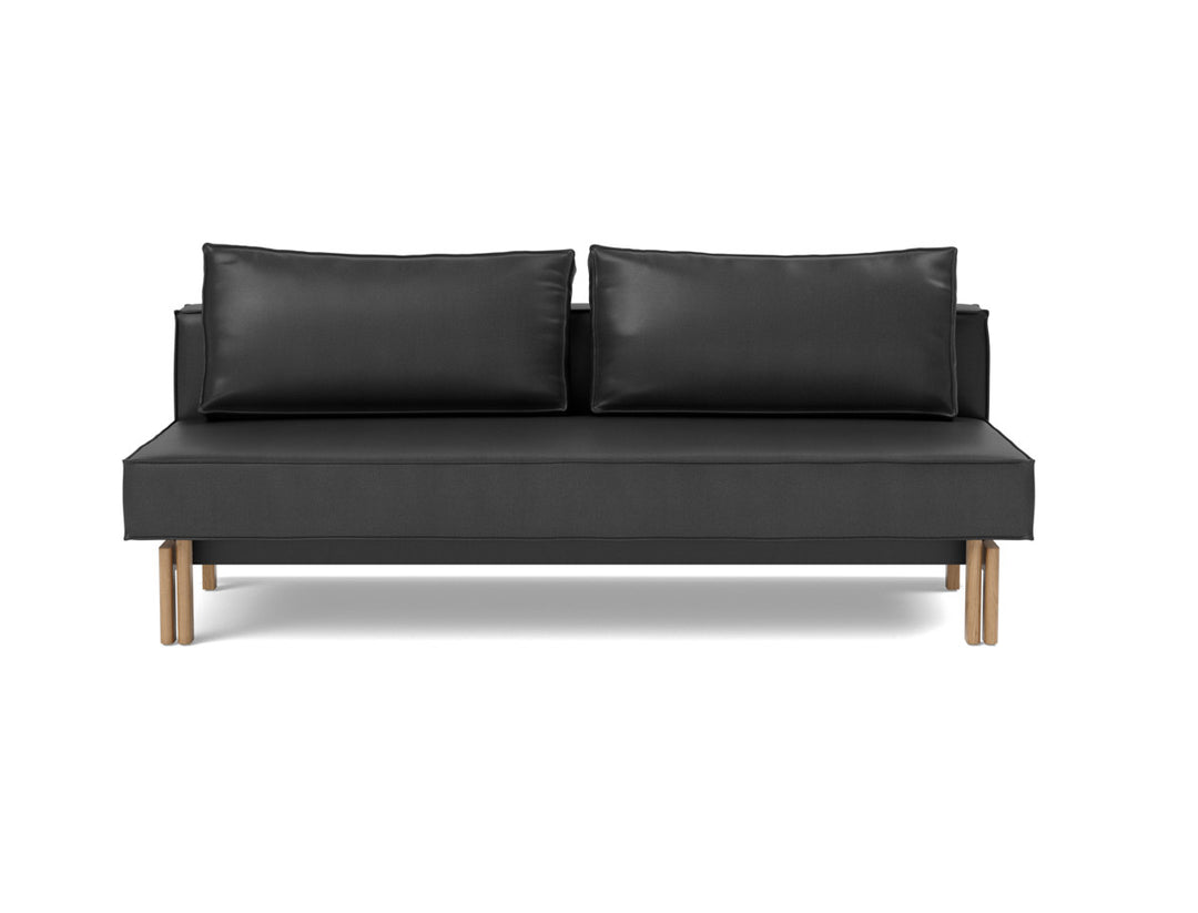 Canapea extensibila Sly Wood 140x200 cm, tesatura la alegere #material_550-faunal-black