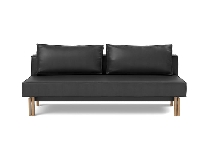 Canapea extensibila Sly Wood 140x200 cm, tesatura la alegere #material_550-faunal-black