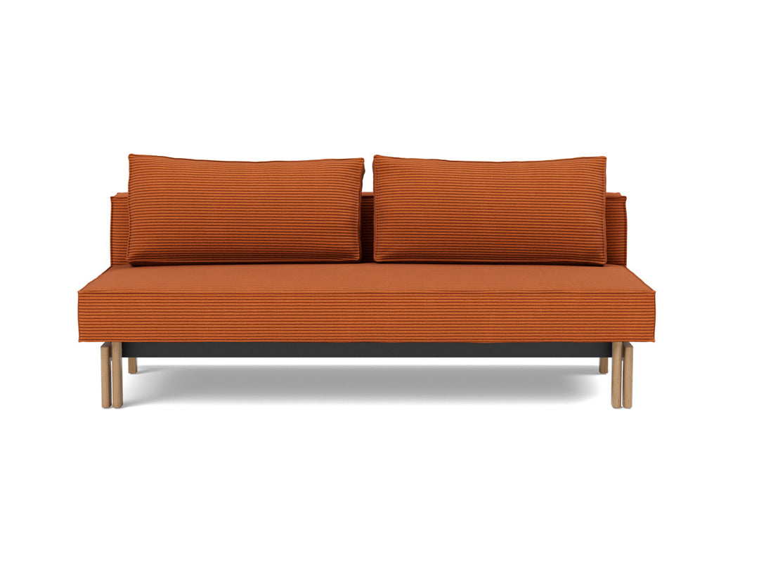 Canapea extensibila Sly Wood 140x200 cm, tesatura la alegere #material_595-corduroy-burnt-orange