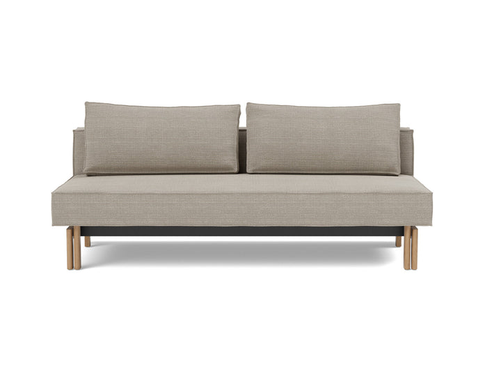 Canapea extensibila Sly Wood 140x200 cm, tesatura la alegere #material_579-kenya-gravel