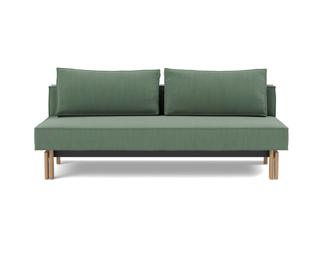 Canapea extensibila Sly Wood 140x200 cm, tesatura la alegere #material_518-elegance-green