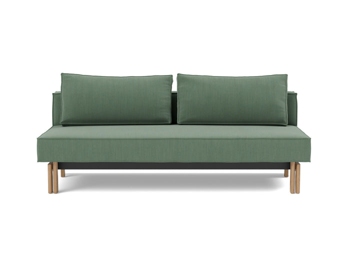 Canapea extensibila Sly Wood 140x200 cm, tesatura la alegere #material_518-elegance-green