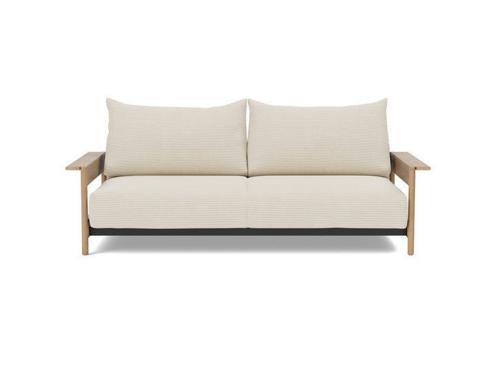 Canapea extensibila Malloy Wood 150x200cm, tesatura la alegere #material_594-corduroy-ivory