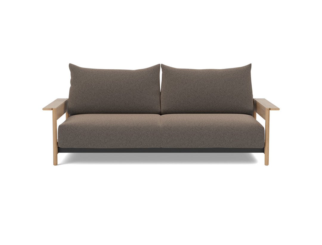 Canapea extensibila Malloy Wood 150x200cm, tesatura la alegere #material_530-boucl-taupe