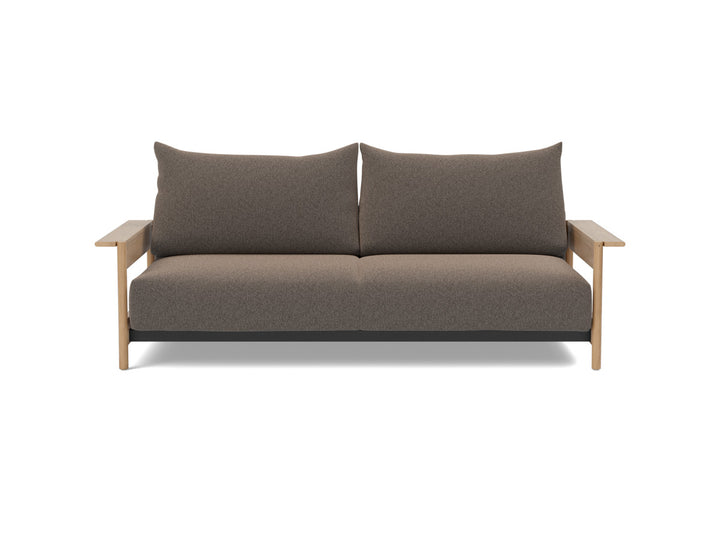 Canapea extensibila Malloy Wood 150x200cm, tesatura la alegere #material_530-boucl-taupe