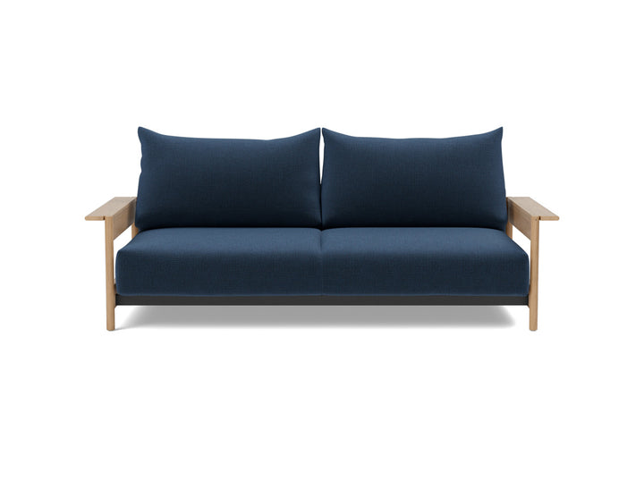 Canapea extensibila Malloy Wood 150x200cm, tesatura la alegere #material_414-esina-indigo-blue
