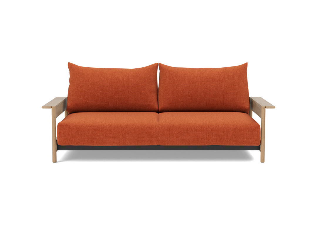 Canapea extensibila Malloy Wood 150x200cm, tesatura la alegere #material_412-esina-rust-orange