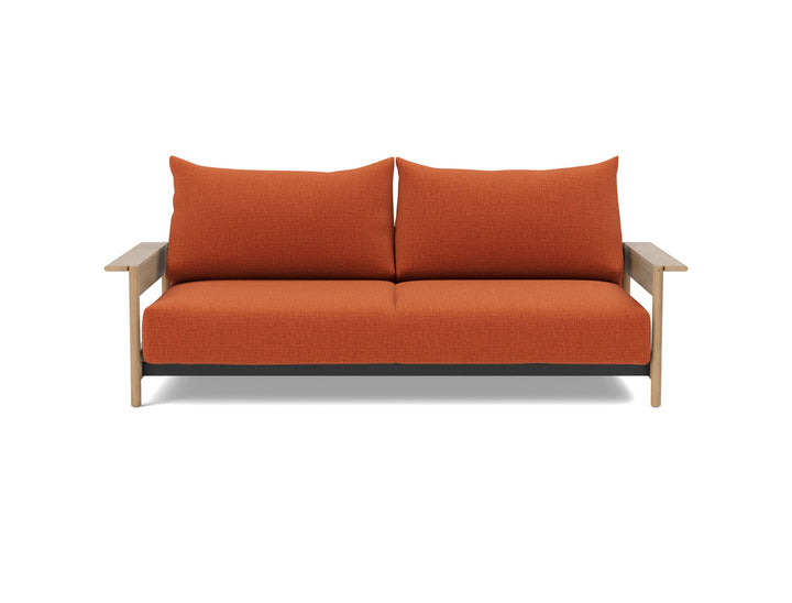 Canapea extensibila Malloy Wood 150x200cm, tesatura la alegere #material_412-esina-rust-orange