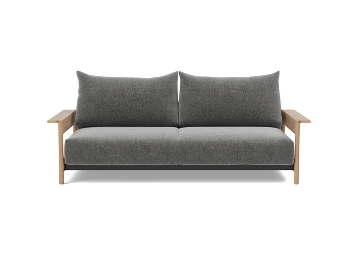 Canapea extensibila Malloy Wood 150x200cm, tesatura la alegere #material_563-twist-charcoal